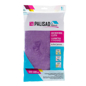 Салфетка Palisad Home 923315 из микрофибры для пола 500*600 мм фиолетовая