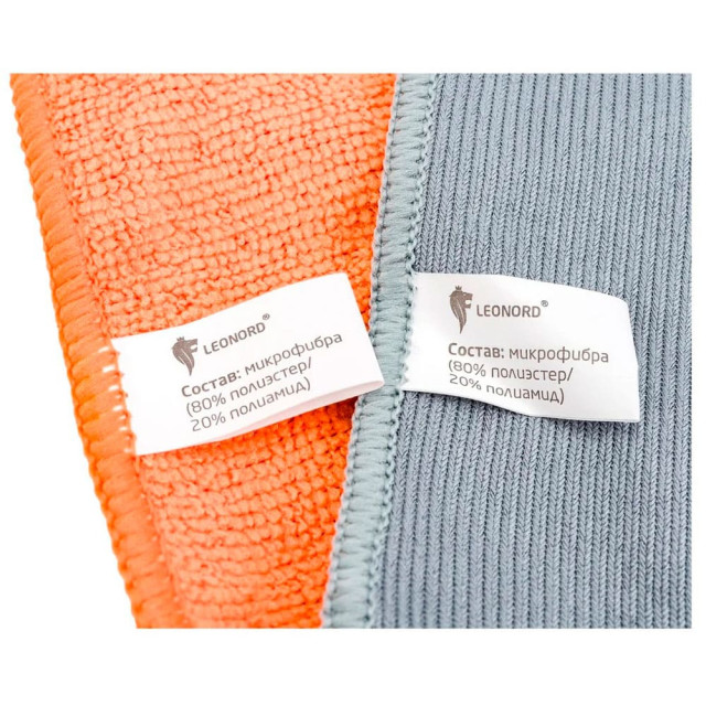 Набор салфеток для мытья окон Leonord 104909 из микрофибры 2 шт