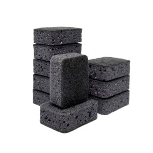 Губка для посуды Хозяюшка крупнопористая черная 10 шт