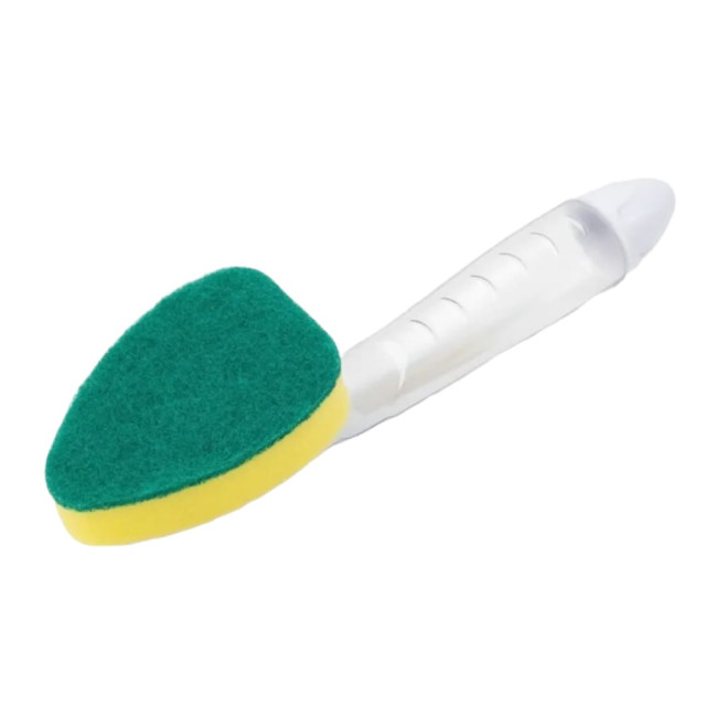 Губка абразивная Доляна ОЕ2048 с дозатором для моющего средства 24 см