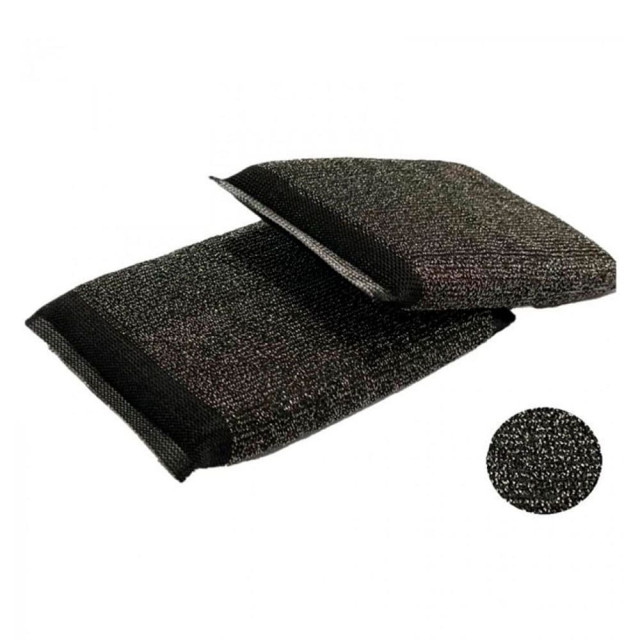 Губка абразивная Рыжий Кот 310585 для сильных загрязнений с металлизированной нитью 2 шт