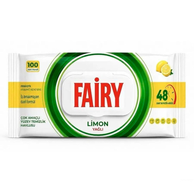Салфетки для уборки поверхностей Fairy многофункциональные с маслом лимона 100 шт
