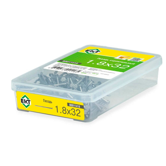 Гвоздь строительный 1.8*32 мм ЕКТ B0011418 контейнер 0.15 кг