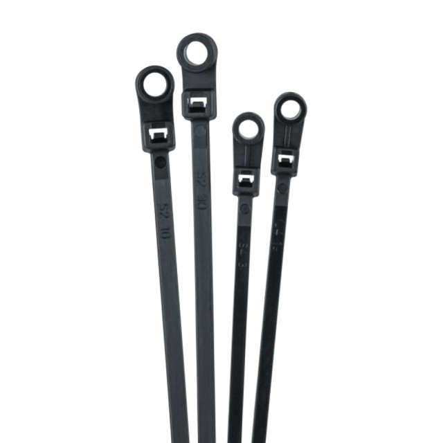 Хомут-стяжка Starfix SM-41431-100 2.5*110 мм с монтажным отверстием черный 100 шт