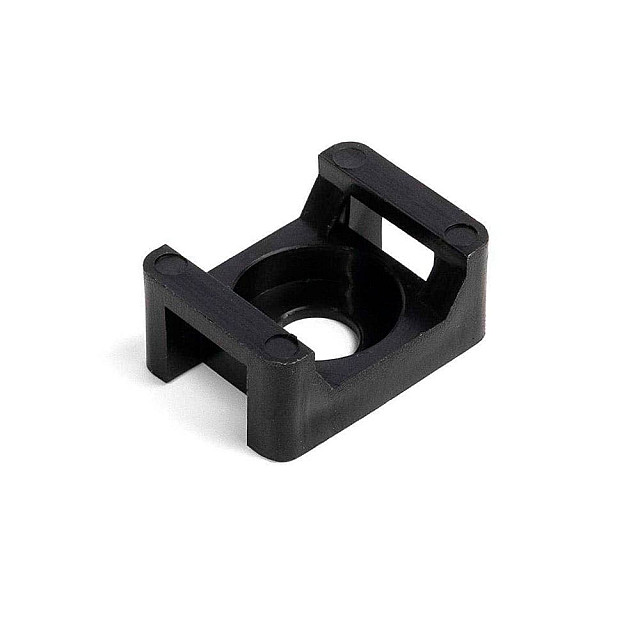 Площадка монтажная Fortisflex 63096 ПМО 22*16 мм черная 100 шт