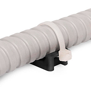 Площадка монтажная Fortisflex 63096 ПМО 22*16 мм черная 100 шт