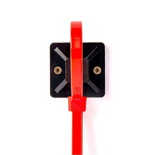Площадка Fortisflex 63094 самоклеящаяся ПМС 20*20 мм черная 100 шт