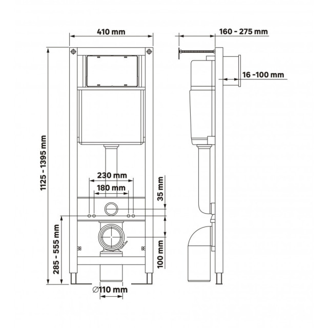 Комплект Berges для монтажа подвесного унитаза DV-043028