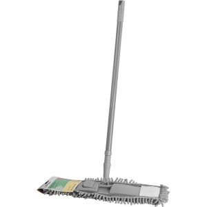 Швабра для пола Perfecto Linea Solid 43-492034 с насадкой из шенилла серая