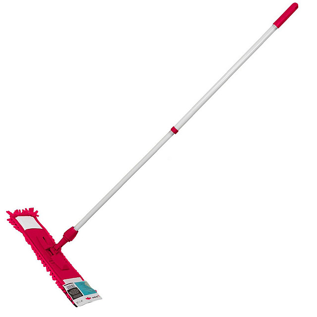 Швабра для пола Perfecto Linea 43-400123 с насадкой из шенилла фуксия