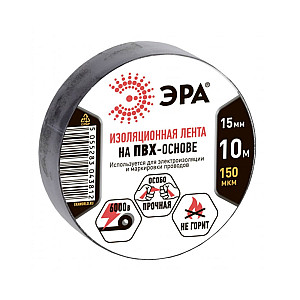Изолента Эра C0036558 ПВХ 15 мм*10 м черная