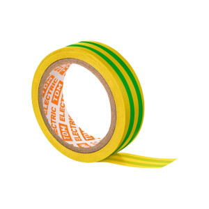 Изолента TDM Electric SQ0526-0027 ПВХ 0.13*15 мм 10 м желто-зеленая