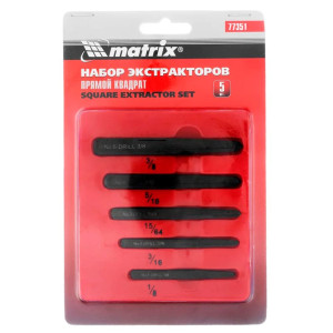 Набор экстракторов Matrix 77351 прямой квадрат 5 шт
