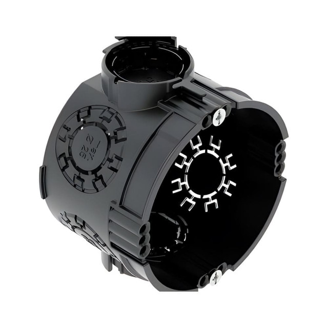 Подрозетник OBO-Bettermann UG 46-GS одиночный для сплошных стен с винтами черный