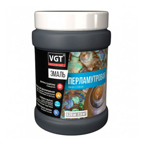 Эмаль перламутровая VGT ВД-АК-1179 универсальная графит 0.23 кг