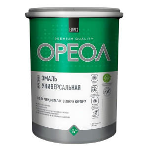 Эмаль Ореол акриловая глянцевая белая 1 кг