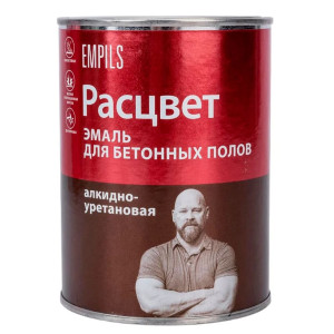 Эмаль для бетонных полов Расцвет серая 0.9 кг