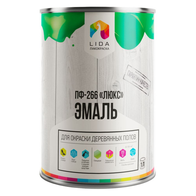 Эмаль Lida ПФ-266 Люкс классическая 1 кг