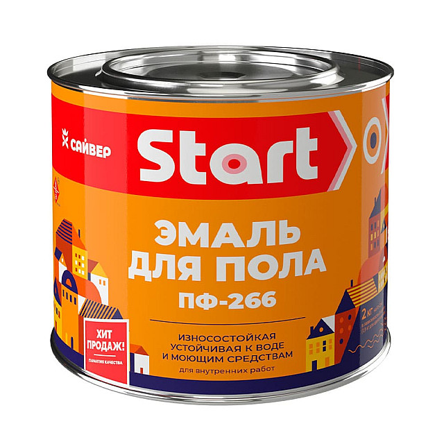 Эмаль для пола Start ПФ-266 золотисто-коричневая 1.8 кг