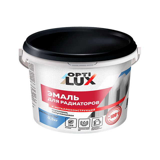 Эмаль для радиаторов Optilux акриловая белая 0.5 кг