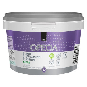 Эмаль для радиаторов отопления Ореол термостойкая акриловая матовая белая 0.5 кг