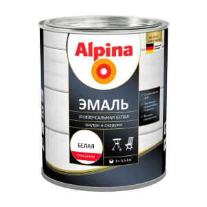 Эмаль универсальная Alpina глянцевая белая 2 л