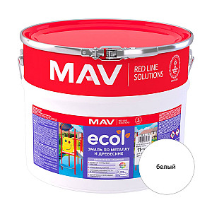 Эмаль MAV Ecol ПФ-115 по металлу и древесине белая глянцевая 10 л