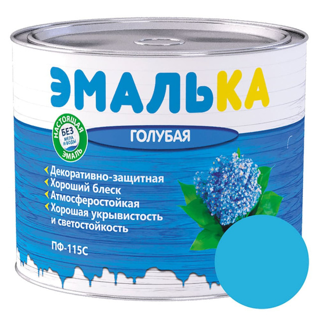 Эмаль MAV Эмалька ПФ-115С голубая 2 л