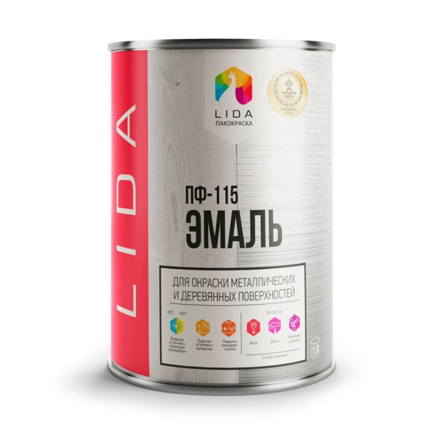 Эмаль Lida ПФ-115 RAL6032 молодая зелень 2 кг
