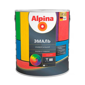 Эмаль универсальная Alpina База 1 глянцевая белая 2.5 л
