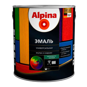Эмаль универсальная Alpina База 3 шелковисто-матовая прозрачная 2.13 л