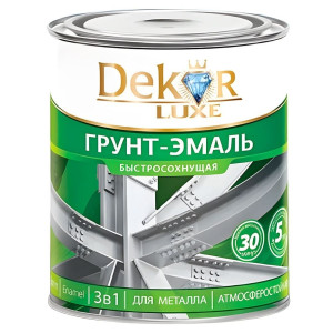 Грунт-эмаль Dekor Sprint 3в1 быстросохнущая красно-коричневая 0.9 кг