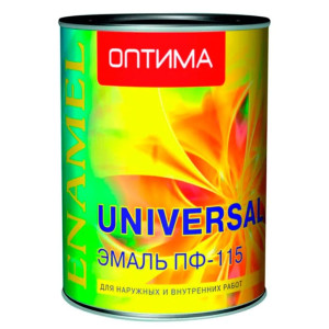 Эмаль Оптима ПФ-115 белая 0.9 кг