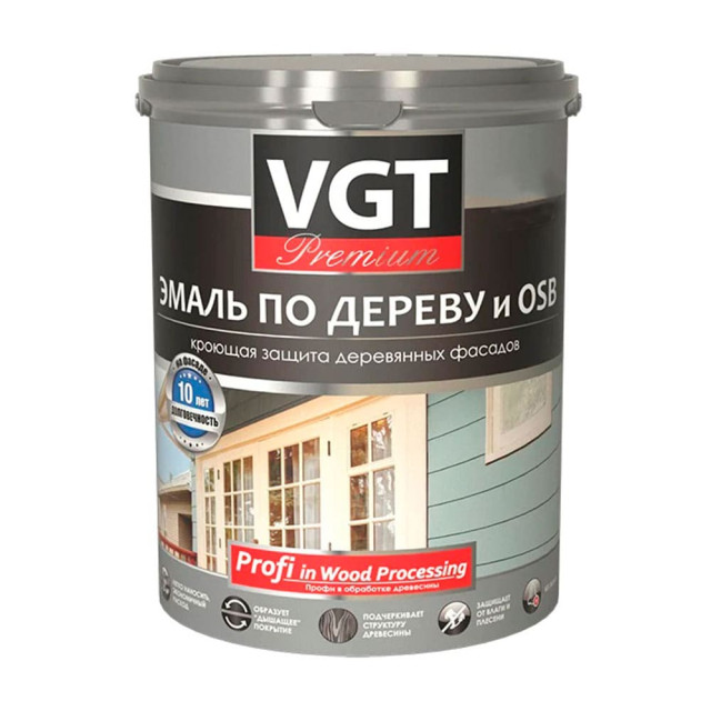 Эмаль VGT Профи ВД-АК-1179 по дереву ванильная 1 кг