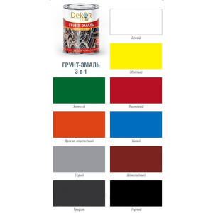 Грунт-эмаль Dekor 3в1 алкидная шоколадная 0.9 кг