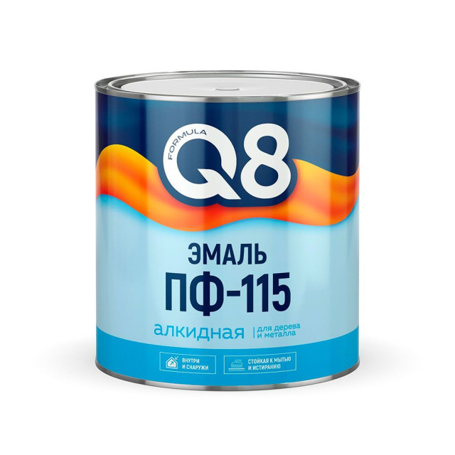 Эмаль Formula Q8 ПФ-115 белая 1.8 кг
