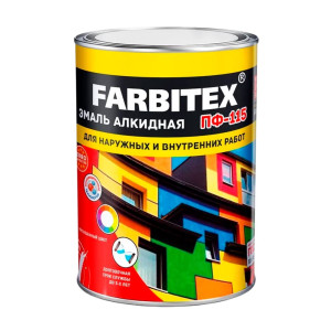 Эмаль алкидная Farbitex ПФ-115 желтая 0.8 кг