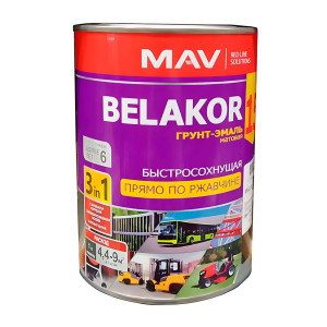 Грунт-эмаль MAV Belakor 15 прямо по ржавчине 3 в 1 быстросохнущая RAL 8017 шоколадная матовая 1 л