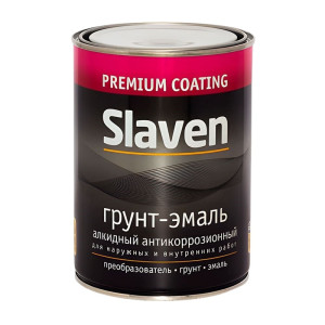 Грунт-эмаль Slaven по ржавчине белый 1.1 кг