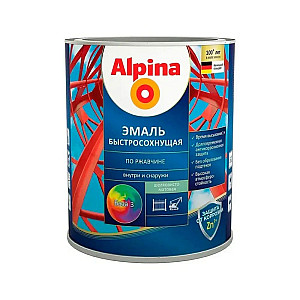 Грунт-эмаль Alpina быстросохнущая по ржавчине База 3 0.9 кг