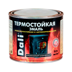 Эмаль термостойкая Dali черная 0.4 л