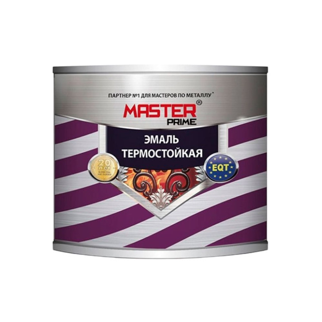 Эмаль термостойкая Master Prime черный 0.4 кг