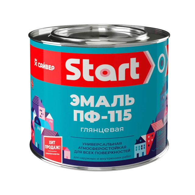 Эмаль Start ПФ-115 ярко-зеленая 1.8 кг