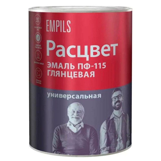 Эмаль Расцвет ПФ-115 ярко-желтая 0.9 кг