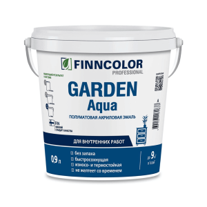 Эмаль Finncolor Garden Aqua База A акриловая полуматовая 0.9 л