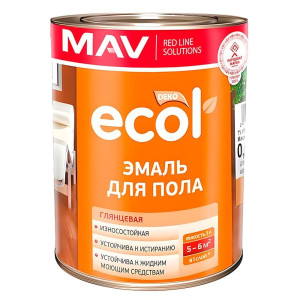 Эмаль для пола MAV Ecol ПФ-266 желто-коричневая глянцевая 1 л