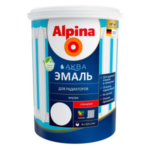 Эмаль для радиаторов Alpina Аква 948106295 0.9 л