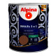 Эмаль Alpina по ржавчине 3 в 1 RAL8011 темно-коричневая 2.5 л