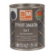 Грунт-эмаль BauMaster 3 в 1 по ржавчине серый графит Ral 7024 0.8 кг