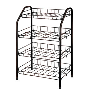 Этажерка для обуви Nika ЭТ2/Ч 4-х секционная черный 460*280*700 мм